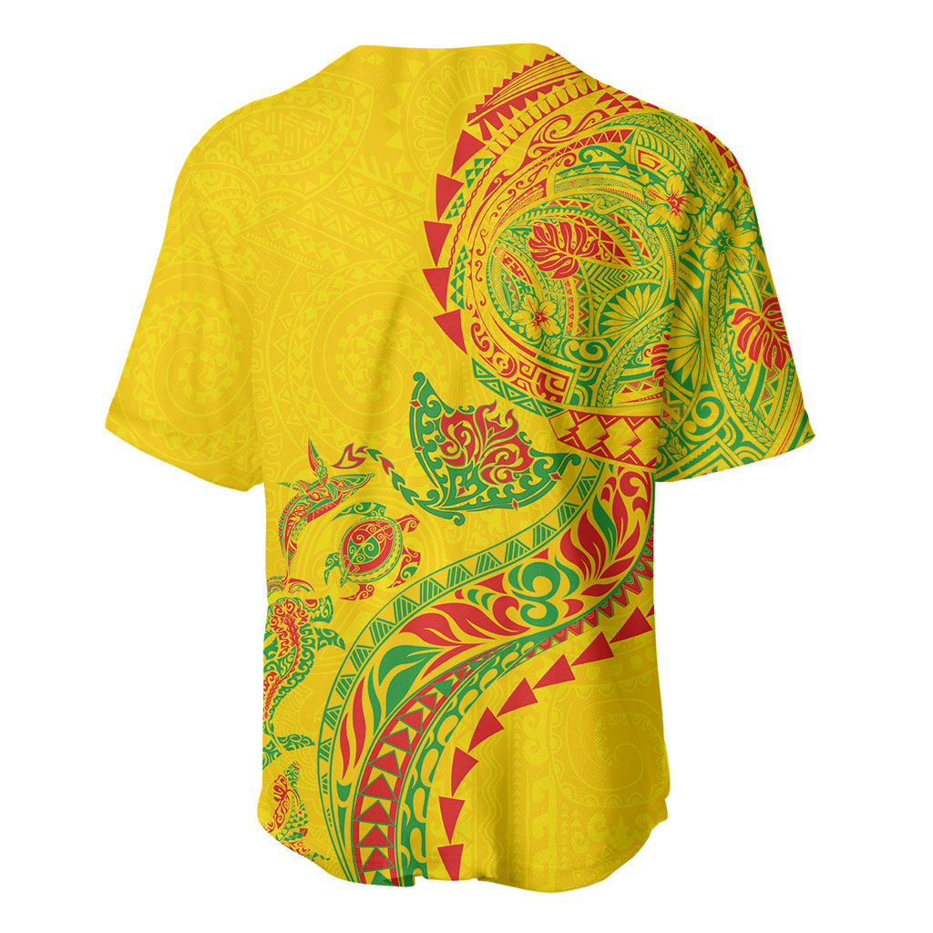 Hawaiian Kakau Tribal Sea Animals Tattoos Baseball Jersey Kanaka Maoli Flag Color Inspired