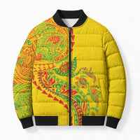 Hawaiian Kakau Tribal Sea Animals Tattoos Bomber Puffer Jacket Kanaka Maoli Flag Color Inspired LT03 Unisex Multicolor - Polynesian Pride