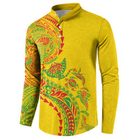Hawaiian Kakau Tribal Sea Animals Tattoos Button Sweatshirt Kanaka Maoli Flag Color Inspired LT03 - Polynesian Pride