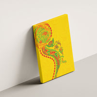 Hawaiian Kakau Tribal Sea Animals Tattoos Canvas Wall Art Kanaka Maoli Flag Color Inspired