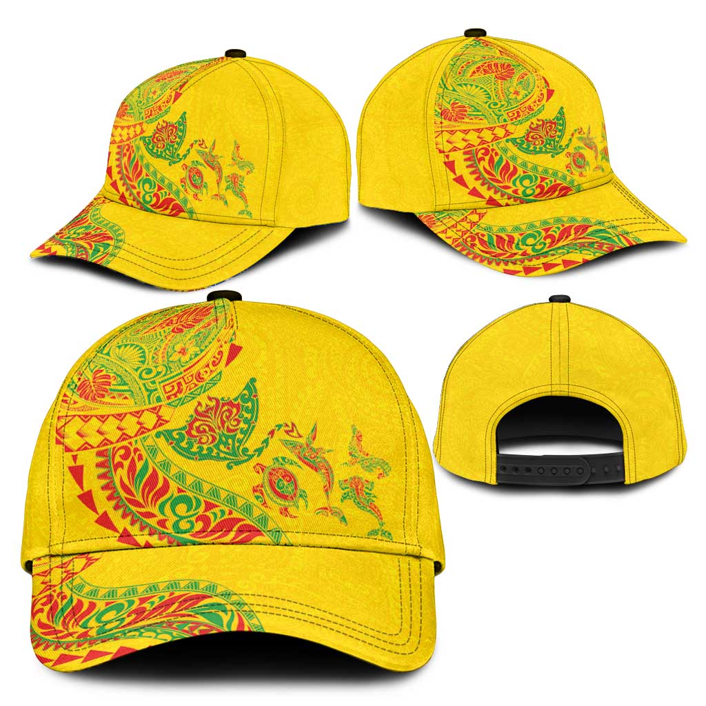 Hawaiian Kakau Tribal Sea Animals Tattoos Classic Cap Kanaka Maoli Flag Color Inspired LT03 - Polynesian Pride