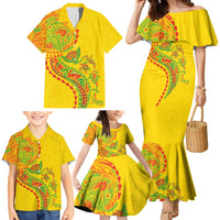 Hawaiian Kakau Tribal Sea Animals Tattoos Family Matching Mermaid Dress and Hawaiian Shirt Kanaka Maoli Flag Color Inspired LT03 - Polynesian Pride