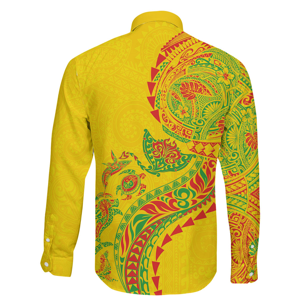 Hawaiian Kakau Tribal Sea Animals Tattoos Family Matching Mermaid Dress and Hawaiian Shirt Kanaka Maoli Flag Color Inspired LT03 - Polynesian Pride