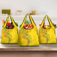 Hawaiian Kakau Tribal Sea Animals Tattoos Grocery Bag Kanaka Maoli Flag Color Inspired