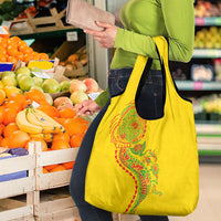 Hawaiian Kakau Tribal Sea Animals Tattoos Grocery Bag Kanaka Maoli Flag Color Inspired
