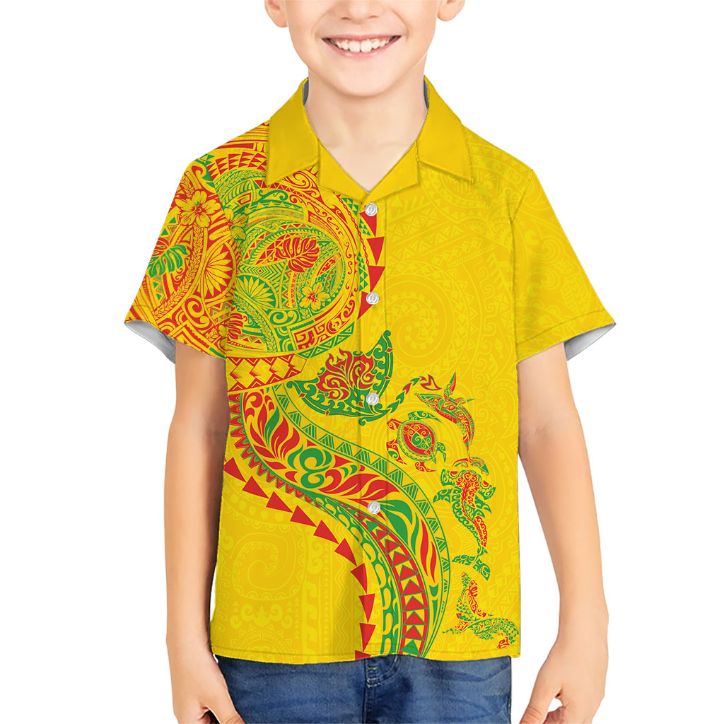 Hawaiian Kakau Tribal Sea Animals Tattoos Hawaiian Shirt Kanaka Maoli Flag Color Inspired LT03 - Polynesian Pride