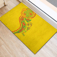 Hawaiian Kakau Tribal Sea Animals Tattoos Rubber Doormat Kanaka Maoli Flag Color Inspired