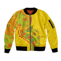 Hawaiian Kakau Tribal Sea Animals Tattoos Sleeve Zip Bomber Jacket Kanaka Maoli Flag Color Inspired