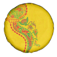 Hawaiian Kakau Tribal Sea Animals Tattoos Spare Tire Cover Kanaka Maoli Flag Color Inspired LT03 - Polynesian Pride