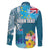 Personalised Tuvalu Independence Day Family Matching Puletasi and Hawaiian Shirt Tuvaluan Tribal Flag Style