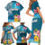 Personalised Tuvalu Independence Day Family Matching Short Sleeve Bodycon Dress and Hawaiian Shirt Tuvaluan Tribal Flag Style