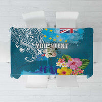 Personalised Tuvalu Independence Day Tablecloth Tuvaluan Tribal Flag Style