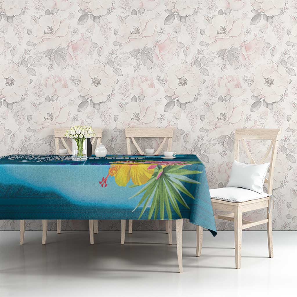 Personalised Tuvalu Independence Day Tablecloth Tuvaluan Tribal Flag Style