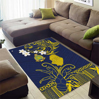 Niue Independence Day Area Rug Hiapo Pattern Fiti Pua and Uga