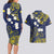 Niue Independence Day Couples Matching Long Sleeve Bodycon Dress and Hawaiian Shirt Hiapo Pattern Fiti Pua and Uga