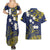 Niue Independence Day Couples Matching Summer Maxi Dress and Hawaiian Shirt Hiapo Pattern Fiti Pua and Uga