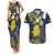 Niue Independence Day Couples Matching Tank Maxi Dress and Hawaiian Shirt Hiapo Pattern Fiti Pua and Uga