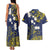 Niue Independence Day Couples Matching Tank Maxi Dress and Hawaiian Shirt Hiapo Pattern Fiti Pua and Uga