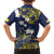 Niue Independence Day Family Matching Long Sleeve Bodycon Dress and Hawaiian Shirt Hiapo Pattern Fiti Pua and Uga