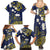 Niue Independence Day Family Matching Summer Maxi Dress and Hawaiian Shirt Hiapo Pattern Fiti Pua and Uga