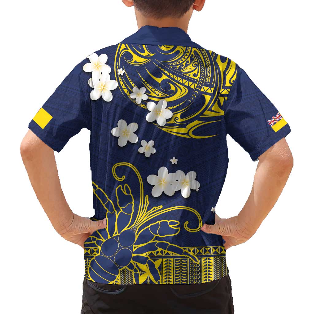 Niue Independence Day Family Matching Tank Maxi Dress and Hawaiian Shirt Hiapo Pattern Fiti Pua and Uga LT03 - Polynesian Pride