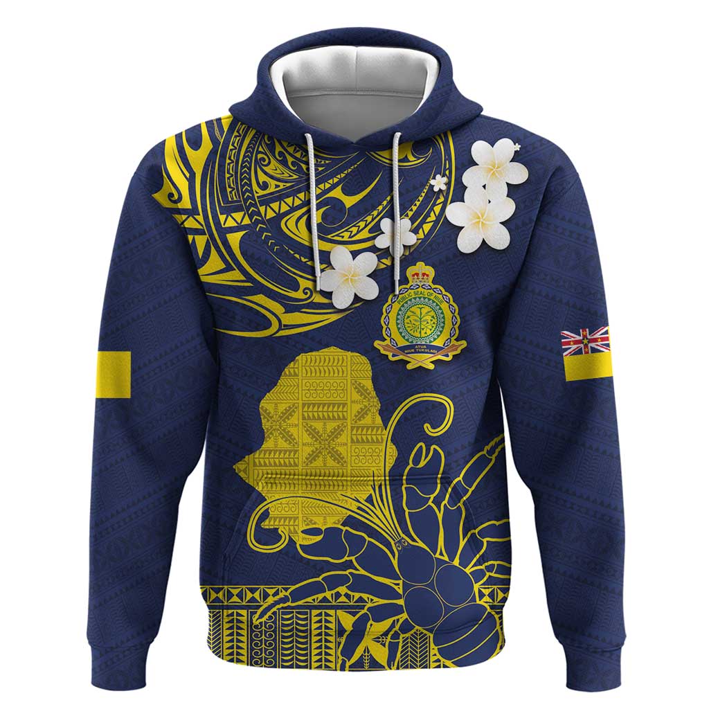 Niue Independence Day Hoodie Hiapo Pattern Fiti Pua and Uga LT03 Pullover Hoodie Yellow - Polynesian Pride