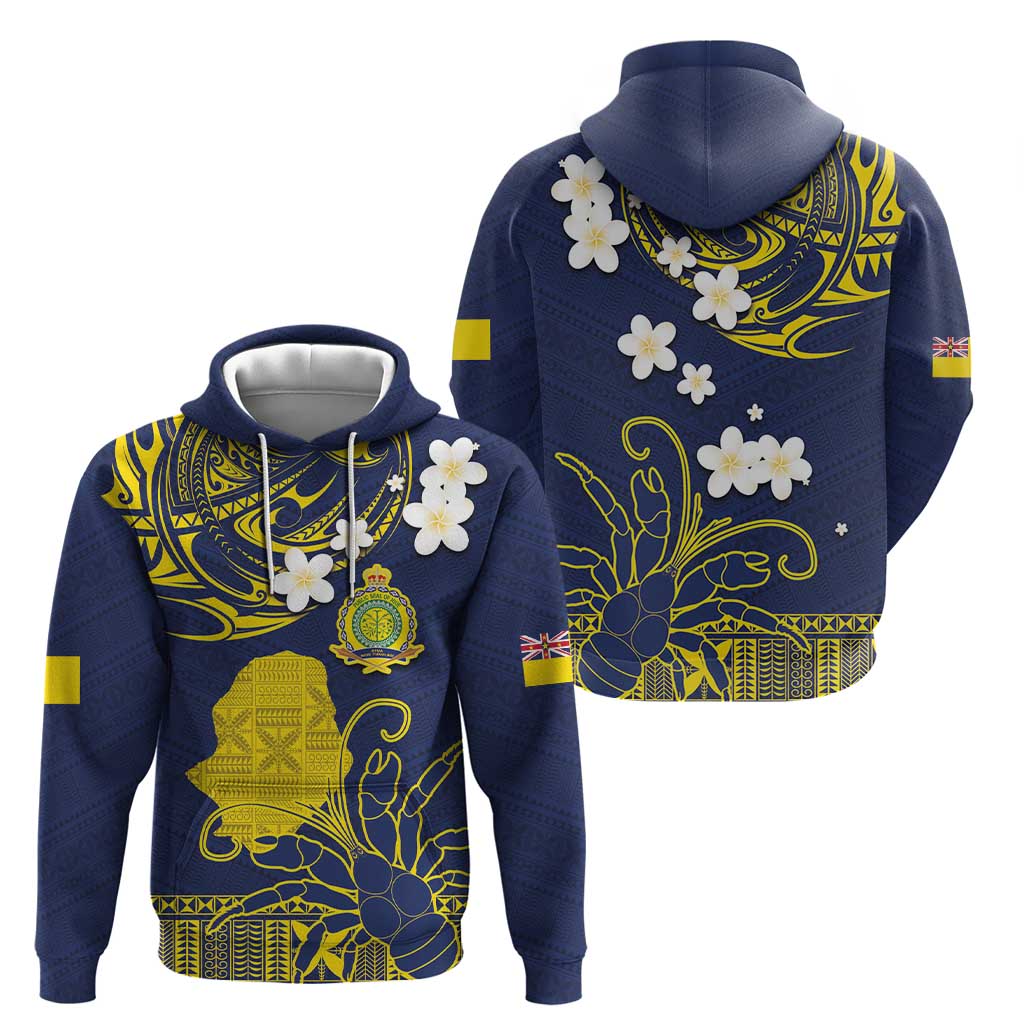 Niue Independence Day Hoodie Hiapo Pattern Fiti Pua and Uga LT03 - Polynesian Pride