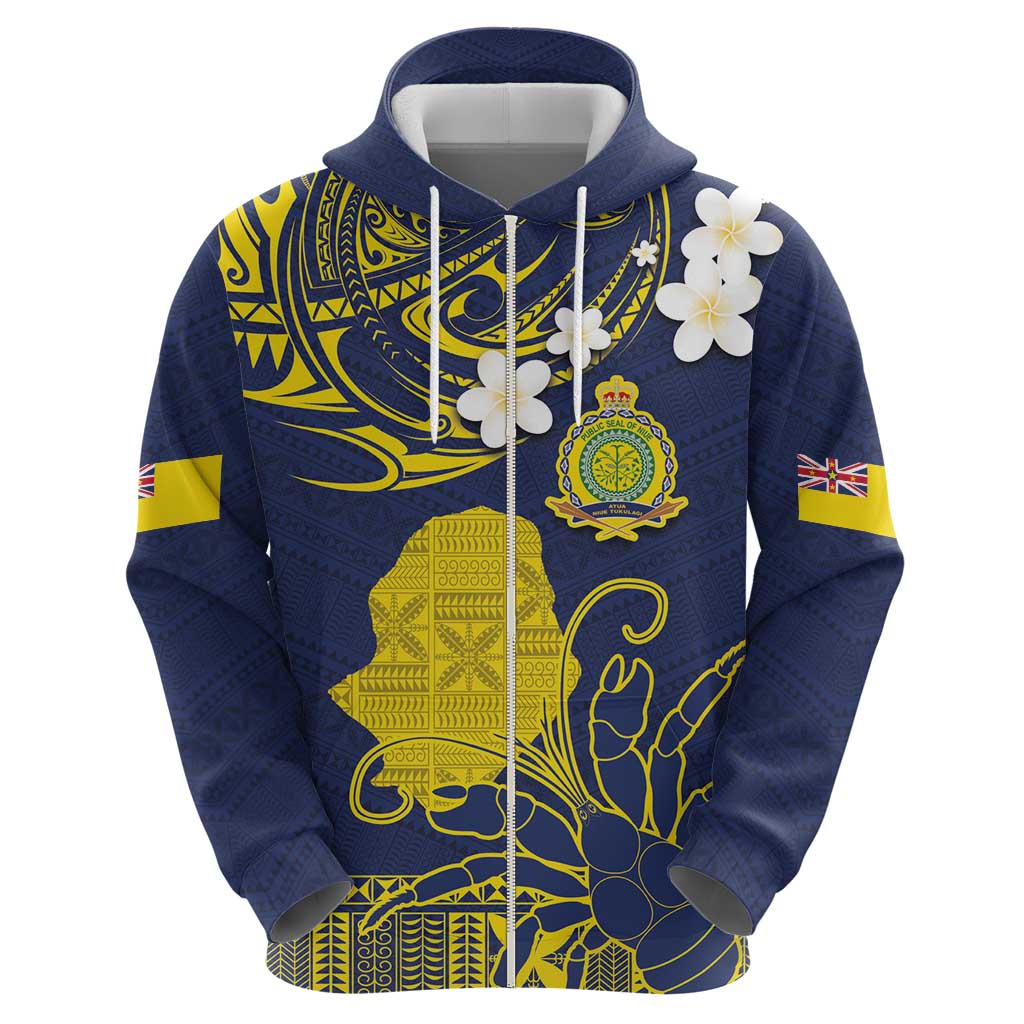 Niue Independence Day Hoodie Hiapo Pattern Fiti Pua and Uga LT03 - Polynesian Pride
