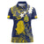 Niue Independence Day Women Polo Shirt Hiapo Pattern Fiti Pua and Uga