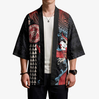 Hawaii and Japanese Together Kimono Koi Fish and Kakau Pattern - Polynesian Pride
