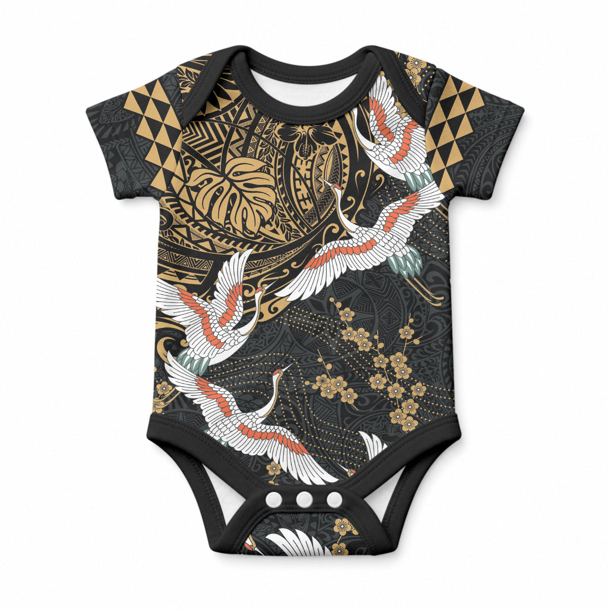 Hawaii and Japanese Together Baby Onesie