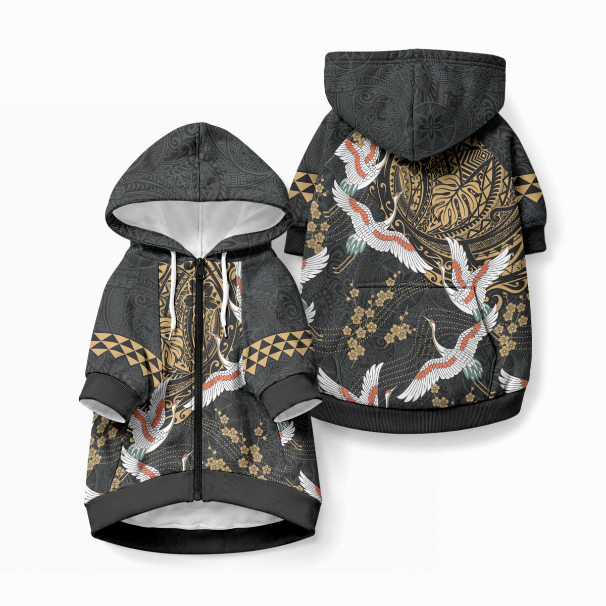 Hawaii and Japanese Together Pet Hoodie