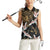 Hawaii and Japanese Together Women Sleeveless Polo Shirt Cranes Birds with Kakau Pattern