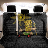 Hawaii and Philippines Together Back Car Seat Cover Warrior Tiki Mask and Filipino Sun Polynesian Style LT03 - Polynesian Pride