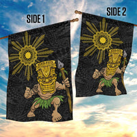 Hawaii and Philippines Together Garden Flag Warrior Tiki Mask and Filipino Sun Polynesian Style LT03 - Polynesian Pride