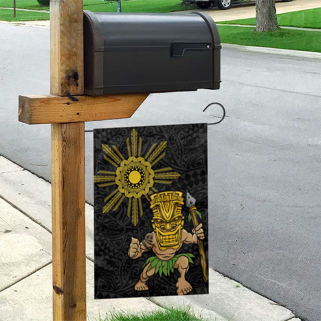 Hawaii and Philippines Together Garden Flag Warrior Tiki Mask and Filipino Sun Polynesian Style LT03 - Polynesian Pride