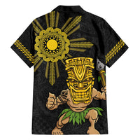 Hawaii and Philippines Together Hawaiian Shirt Warrior Tiki Mask and Filipino Sun Polynesian Style LT03 - Polynesian Pride
