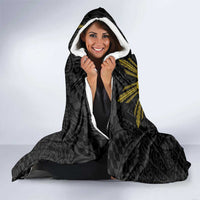 Hawaii and Philippines Together Hooded Blanket Warrior Tiki Mask and Filipino Sun Polynesian Style LT03 - Polynesian Pride