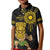 Hawaii and Philippines Together Kid Polo Shirt Warrior Tiki Mask and Filipino Sun Polynesian Style