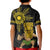 Hawaii and Philippines Together Kid Polo Shirt Warrior Tiki Mask and Filipino Sun Polynesian Style