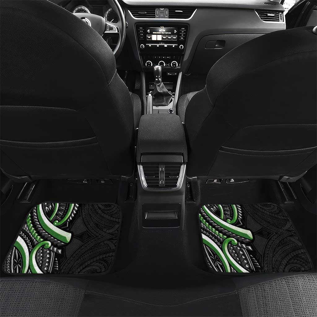 Traditional Art Hawaiian Kakau Tattoos Car Mats Green Color - Polynesian Pride