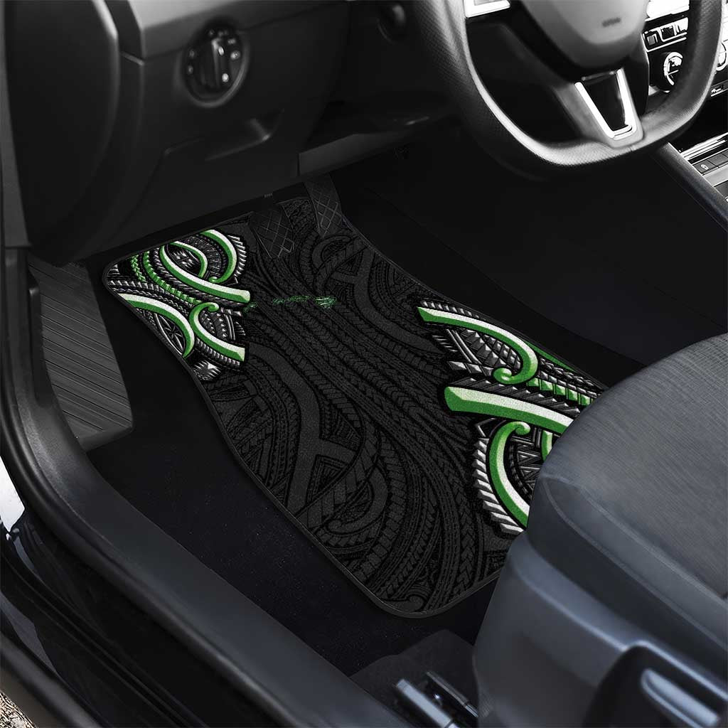 Traditional Art Hawaiian Kakau Tattoos Car Mats Green Color - Polynesian Pride