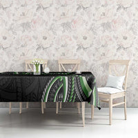 Traditional Art Hawaiian Kakau Tattoos Tablecloth Green Color - Polynesian Pride