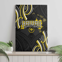 Traditional Art Hawaiian Kakau Tattoos Canvas Wall Art Yellow Color - Polynesian Pride