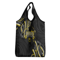 Traditional Art Hawaiian Kakau Tattoos Grocery Bag Yellow Color - Polynesian Pride