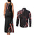 Traditional Art Hawaiian Kakau Tattoos Couples Matching Tank Maxi Dress and Long Sleeve Button Shirt Red Color - Polynesian Pride
