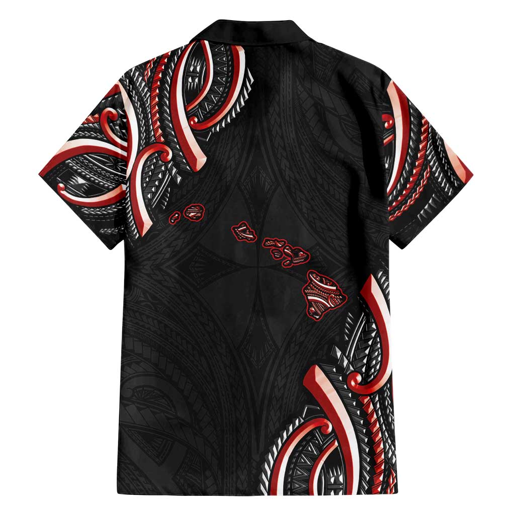 Traditional Art Hawaiian Kakau Tattoos Family Matching Summer Maxi Dress and Hawaiian Shirt Red Color - Polynesian Pride