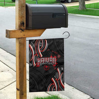 Traditional Art Hawaiian Kakau Tattoos Garden Flag Red Color - Polynesian Pride