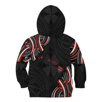 Traditional Art Hawaiian Kakau Tattoos Kid Hoodie Red Color - Polynesian Pride