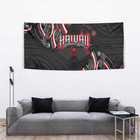 Traditional Art Hawaiian Kakau Tattoos Tapestry Red Color - Polynesian Pride
